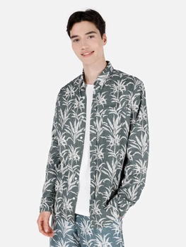 Рубашка летняя оверсайз мужская Colin's CL1067541KHA 2XL Khaki (8684112205540)