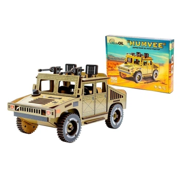 Деревянный 3D конструктор "Humvee" PuzzleOK Puz-00927, 100 деталей