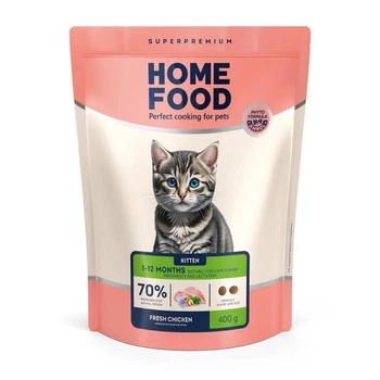 Сухий корм Home Food для кошенят свіжа курочка 400г