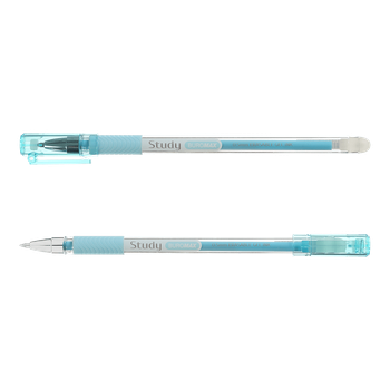 Ручка гелева пиши-стирай Buromax Study 0,5 mm Блакитний корпус (BM.8310-01)