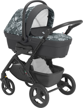 Коляска 2 в 1 CAM DINAMICO SMART, цвет бело-серое граффити (897010/819)