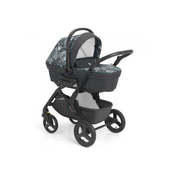 Коляска 3 в 1 CAM DINAMICO UP SMART, рама черная, цвет бело-серое граффити (897T/V90/990/819K)