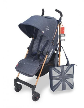 Коляска прогулочная MACLAREN QUEST STYLE SET Denim Indigo, цвет синий джинс, с аксессуарами (WD1G633312)