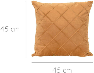 Poduszka dekoracyjna Home & Styling Collection 45 x 45 cm Żółta (5902973437249)