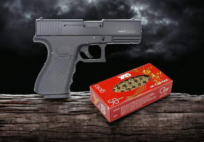 Стартовый сигнальный пистолет SUR BRT Glock G17 + 50 холостых патронов YAS (9 mm)