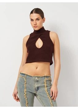 Топ boohoo 42 Темно-коричневый GZZ74359_02