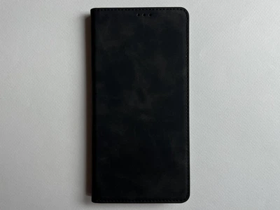Захисний чохол-книжка K'try для Xiaomi Poco X5 Pro чорний, з матової штучної шкіри зі слотами для карт