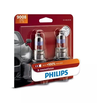 Галогенные лампы для фар PHILIPS 9008 XVB2 X-treme Vision Up to 100% More Light H13