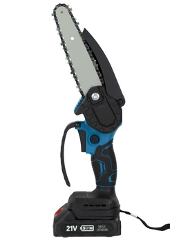 Акумуляторна ланцюгова пила сучкоріз для обрізки дерев Electric Chainsaw 6" 21V в Кейсі Blue (3_05823)