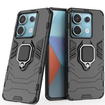 Чохол Fiji Ring для Xiaomi Redmi Note 13 Pro 5G броньований бампер із кільцем підставкою чорний