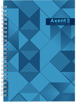 Блокнот на спіралі Axent А5 в клітинку 96 аркушів Синій (8032-33-A)
