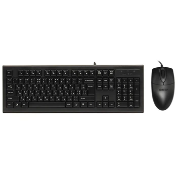 Комплект (клавіатура, миша) A4Tech KR-8520D з кнопкою подвійного кліку Чорний