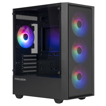 Корпус Prologix E107 Tempered Glass Black без Б/П