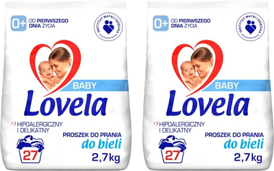 Порошок для прання Lovela Baby гіпоалергенний для дитячої білизни 2 x 2.7 кг (5900627092882/2)