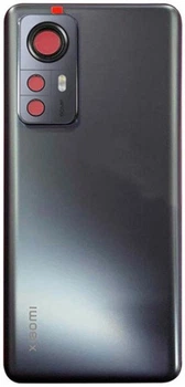 Задняя крышка Xiaomi 12 /Xiaomi 12X серая Gray + стекло камеры High Copy