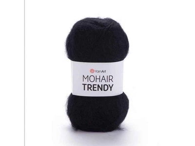 Пряжа YarnArt Mohair Trendy чорний 50% мохер 50% акрил 220м 100г 5шт/уп 102-Black