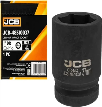 Головка ударная глубокая JCB 1" 37 мм (6-гр.) (JCB-48510037)