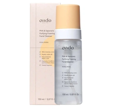 Мягкая пенка для умывания с глюконолактоновой кислотой и сапонарией Ondo Beauty 36.5 PHA & Saponaria Purifying Foaming Facial Cleanser, 150 мл