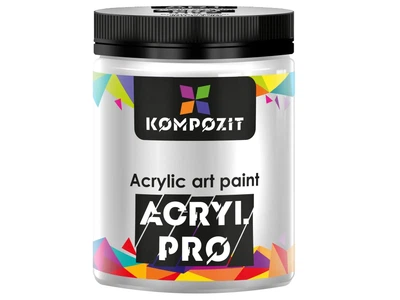Акрилова фарба художня Acryl PRO білий акрил ART Kompozit банка 430 мл 018 білила титанові