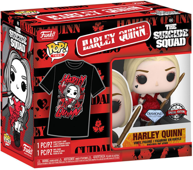 Zestaw prezentowy Funko Pop! & Tee DC Comics Escuadron Suicida Harley Quinn Figurka 9 cm + Koszulka Rozmiar XL (889698567480)