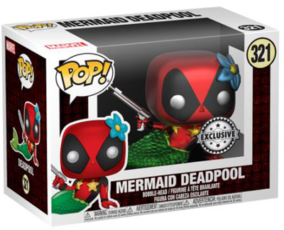 Подарунковий набір Funko Pop! & Tee Marvel Deadpool Mermaid Exclusive Фігурка 9 см + Футболка Розмір S (889698340335)