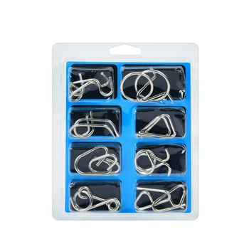 Набір металевих головоломок "Metal Puzzle" Bambi 808A-C-B(Blue) 8 штук в наборі