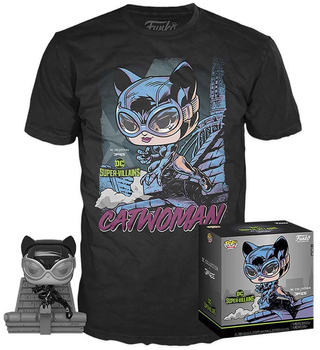 Zestaw prezentowy Funko Pop! & Tee DC Jim Lee Catwoman Figurka 9 cm + Koszulka Rozmiar S (889698396165)