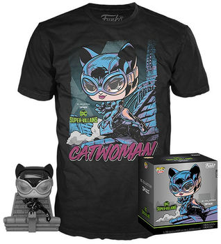 Zestaw prezentowy Funko Pop! & Tee DC Jim Lee Catwoman Figurka 9 cm + Koszulka Rozmiar XL (889698396196)