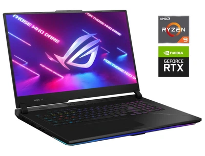 Игровой ноутбук Б-класс Asus ROG Strix SCAR G733PY / 17.3" (2560x1440) IPS / AMD Ryzen 9 7945HX (16 (32) ядер по 2.5 - 5.4 GHz) / 32 GB DDR5 / 1000 GB SSD / nVidia GeForce RTX 4090, 16 GB GDDR6, 256-bit / WebCam б/у