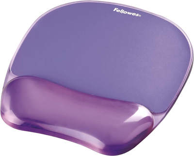 Podkładka pod nadgarstek Fellowes Crystal Mouse & Wrist Pad Gel Purple (77511914416)