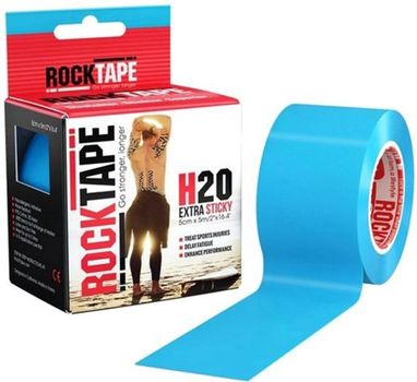 Кінезіо тейп RockTape H2O Водостійкий CША 5см х 5м чорний