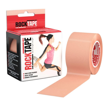 Кинезио тейп RockTape Standart CША 5 см х 5 м бежевый