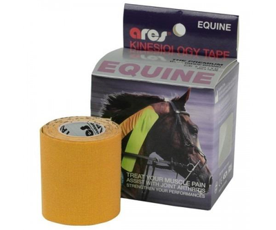 Кинезио тейп для животных Ares Equine ветеринарный 5см х 5м неоновый оранжевый