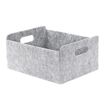 Корзина для хранения Axentia с фетра 30x15x26 см серая 10 л плетеная с ручками (135626)