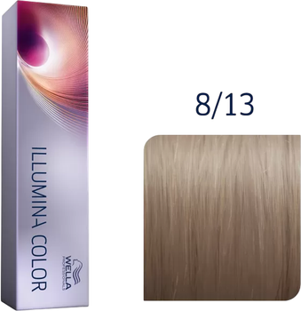 Farba do włosów Wella Professionals Illumina Color 8/13 Jasny Blond popielato-złota trwała 60 ml (8005610543802)