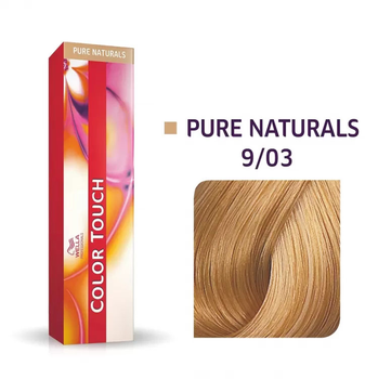 Farba do włosów Wella Professionals Touch Pure Naturals 9/03 Jasny Blond złoty bez amoniaku 60 ml (8005610527116)