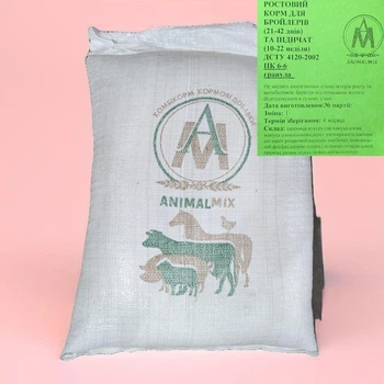 Комбикорм AnimalMix Бройлер/индюк откорм 21-42дн ПК6-6 20кг