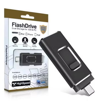Флешка для Apple iPhone з роз'ємом USB 3.0 Micro USB Lightning 128 GB 4в1 HighSpeed Black
