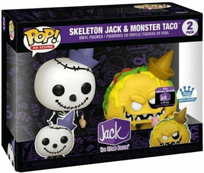 Zestaw figurek Funko Pop! Ad Icons Jack in the Box Skeleton Jack & Monster Taco 2 szt (889698671200)