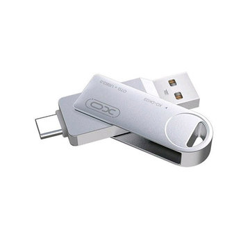 USB-накопитель Flash Drive XO DK03 с интерфейсом USB-Type-C 3.0 и объемом памяти 32Gb в стальном корпусе.