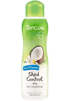 Шампунь с лаймом и кокосом для ускорения линьки у собак и котов TropiClean Shed Control, 355 мл