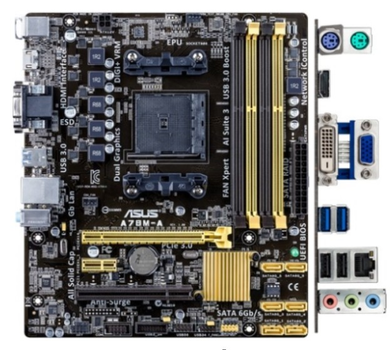 Материнская плата Socket FM2+ ASUS A78M-A c HDMI Видео ( sFM2+ / FM2, 4 СЛОТА DDR3, USB 3.0, SATA 3, AMD A78 , PCI-Ex16 ) Б/У