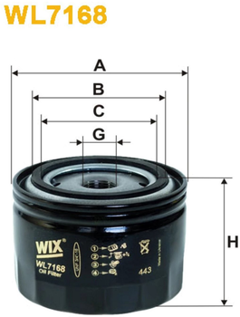 Масляный фильтр WIX Filters ВАЗ 2108 Agria, Aveling Barford, Benford, Bomag, Deutz, Dacia, Ford, Lada, Lancia, Lotus, Renault, Zaz (WL7168-12)