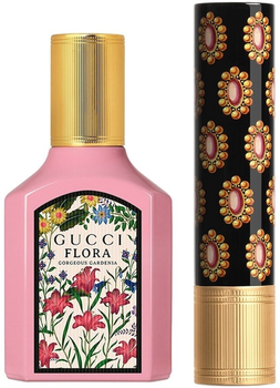 Набір для жінок Gucci Flora Gorgeous Gardenia Парфумована вода 30 мл + Помада для губ 515 Rouge de Beaute Brillant Devotion 1.8 г (3616304679018)