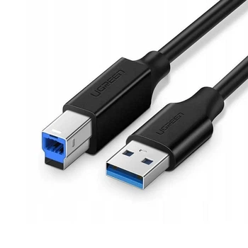 Кабель UGREEN US210 USB 3.0 AM to BM Print Cable 1m Black (30753)