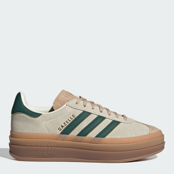 Жіночі кеди шкіряні низькі Adidas Gazelle Bold W ID7056 39.5 (6UK) 24.5 см Cwhite/Cgreen/Magbei (4066756483852)