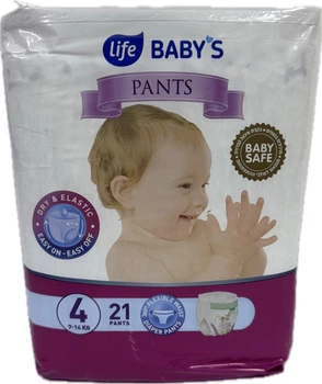 Підгузки-трусики 4 розміру Life Baby`s , 7-14 кг, 21 шт