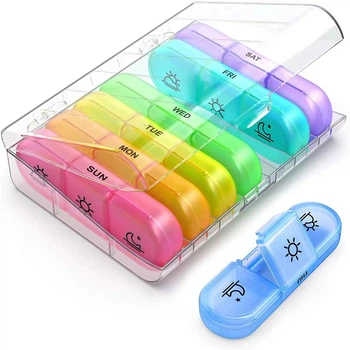 Таблетниця органайзер для ліків Pill Box 7 Days Multicolored