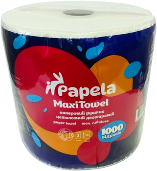 Бумажные полотенца Papela MaxiTowel Двухслойные 1000 отрывов (4820270940129)