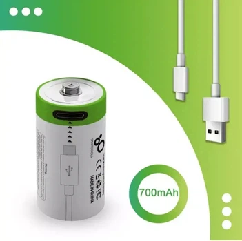 Батарейка аккумулятор CR123A с разъемом TYPE-C Smartools 700 mAh 1 шт